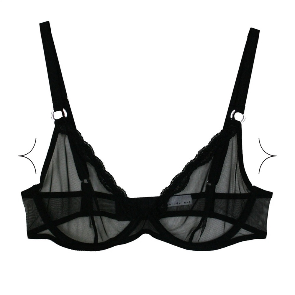 Fleur du Mal Sheer Tulle Demi Bra
